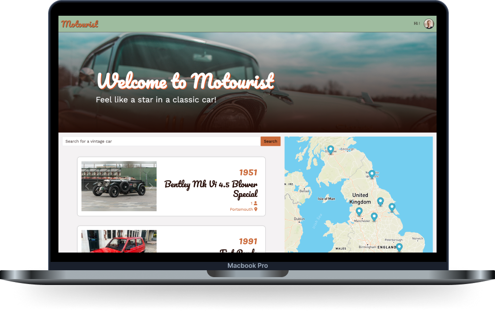 motourist app screenshot