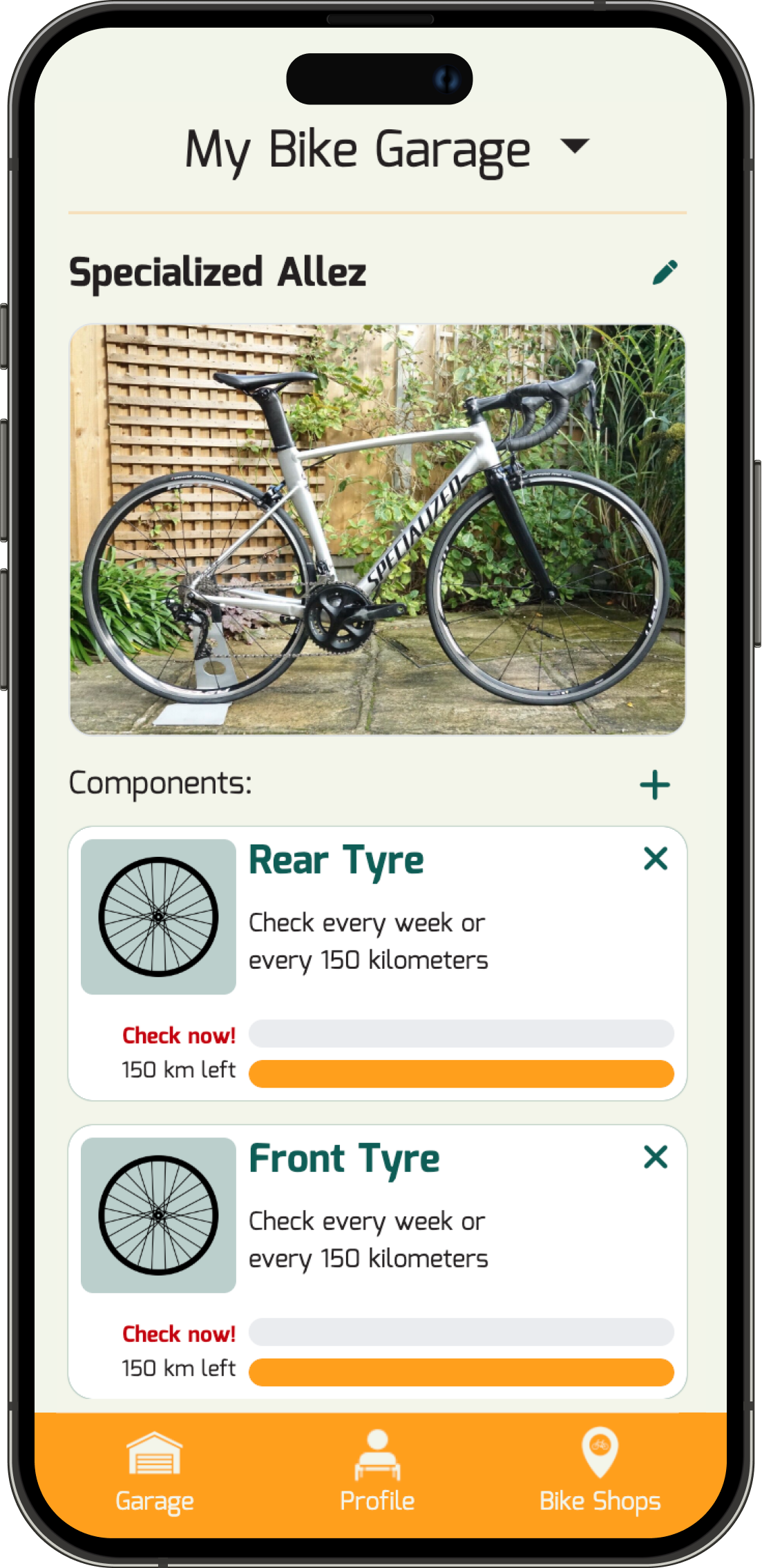 tyred app screenshot