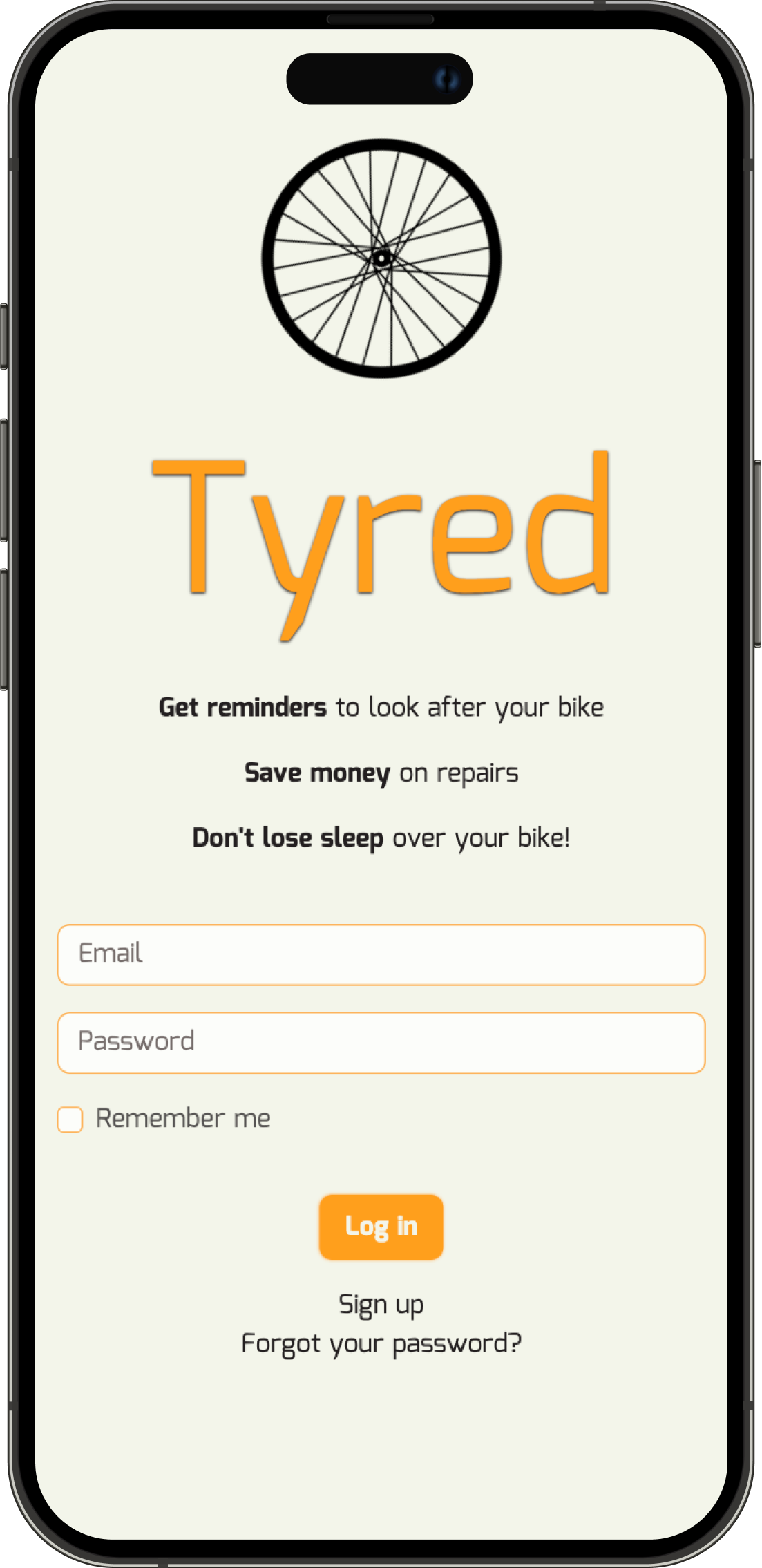 tyred app screenshot
