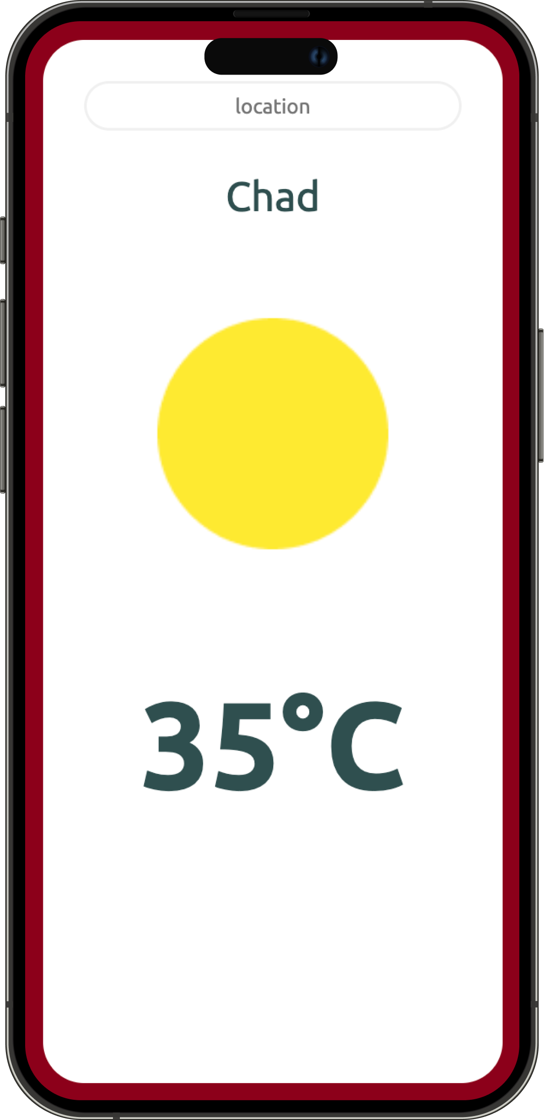 weather app screenshot
